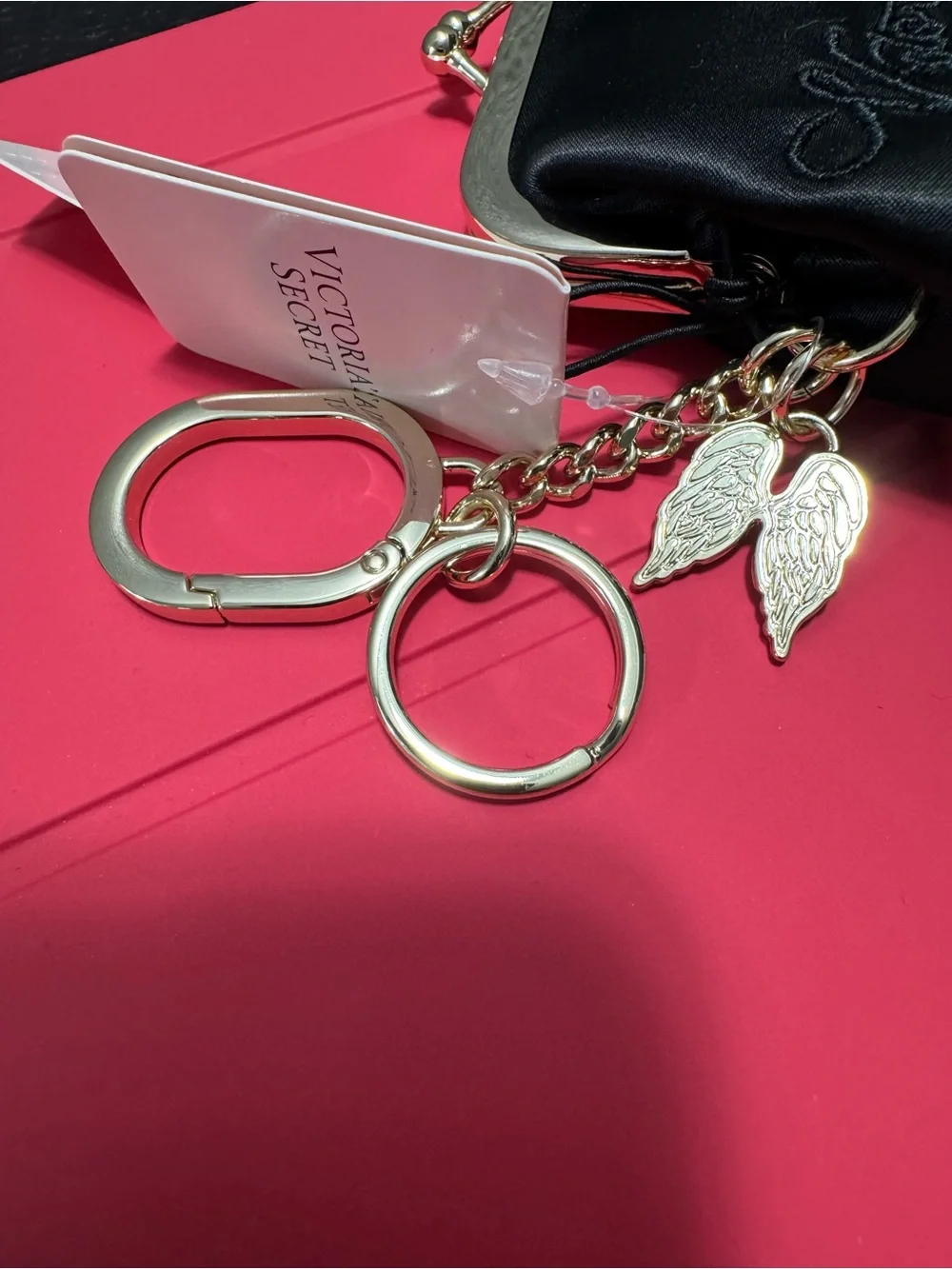 VICTORIA'S SECRET Kisslock Coin Purse Keychain